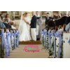 Decoracion de boda con flores azules